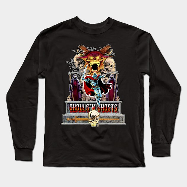 Ghouls Long Sleeve T-Shirt by RetroPixelWorld